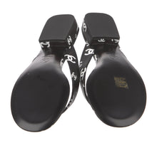 Load image into Gallery viewer, CHANEL Classic 2022 Interlocking CC Logo Canvas Leather Slides