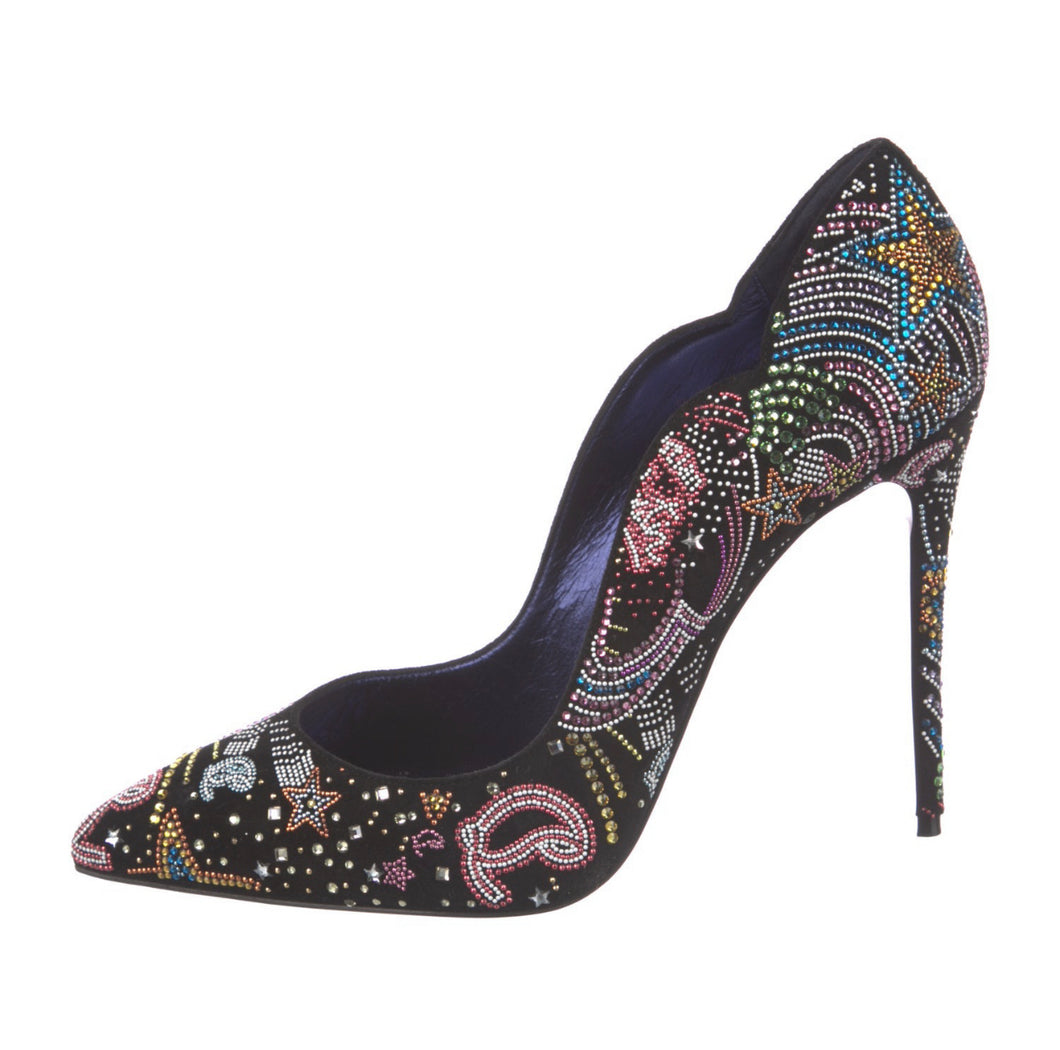 CHRISTIAN LOUBOUTIN Hot Chick Starlight Suede Pumps