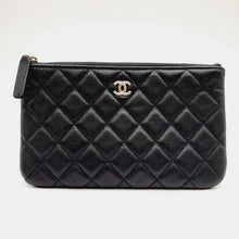 Load image into Gallery viewer, Chanel Caviar Quilted Canvas Leather Cosmetic Case Bag