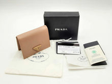 Load image into Gallery viewer, Prada Small Saffiano Nude Bi-Fold Wallet