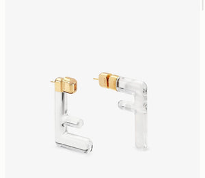 FENDI Transparent Plexiglass Earrings