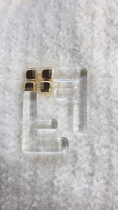 FENDI Transparent Plexiglass Earrings