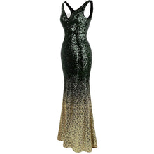 Load image into Gallery viewer, Sparkling Gradient Sequined Mermaid Dress