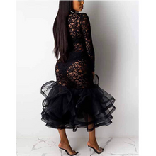 Load image into Gallery viewer, Sexy Lace Ruffle Dress