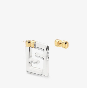 FENDI Transparent Plexiglass Earrings