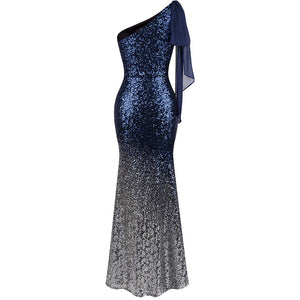 Sparkling Gradient Sequined Mermaid Dress