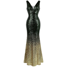 Load image into Gallery viewer, Sparkling Gradient Sequined Mermaid Dress