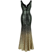 Load image into Gallery viewer, Sparkling Gradient Sequined Mermaid Dress