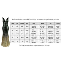 Load image into Gallery viewer, Sparkling Gradient Sequined Mermaid Dress